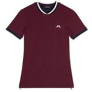 J.Lindeberg Red and Black Striped Shirt